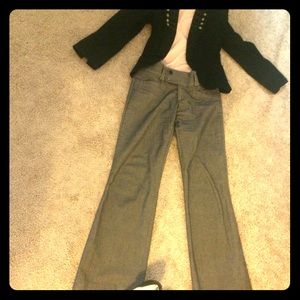 Grey pinstriped Martin fit pants